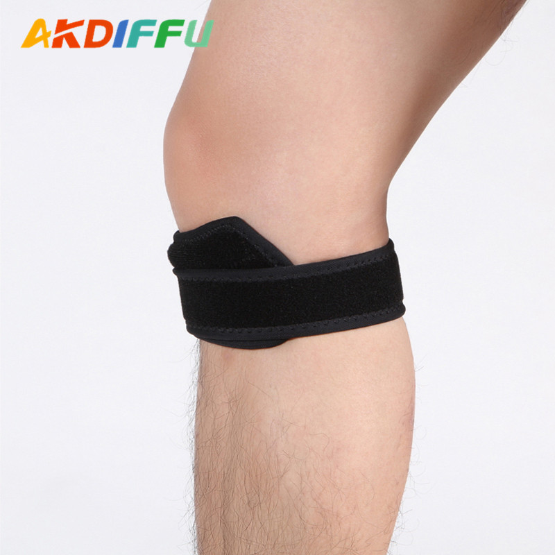 Negro de punto de tela OK deportes rótula cinturón rodillera transpirable deportes al aire libre fábrica por mayor Bádminton