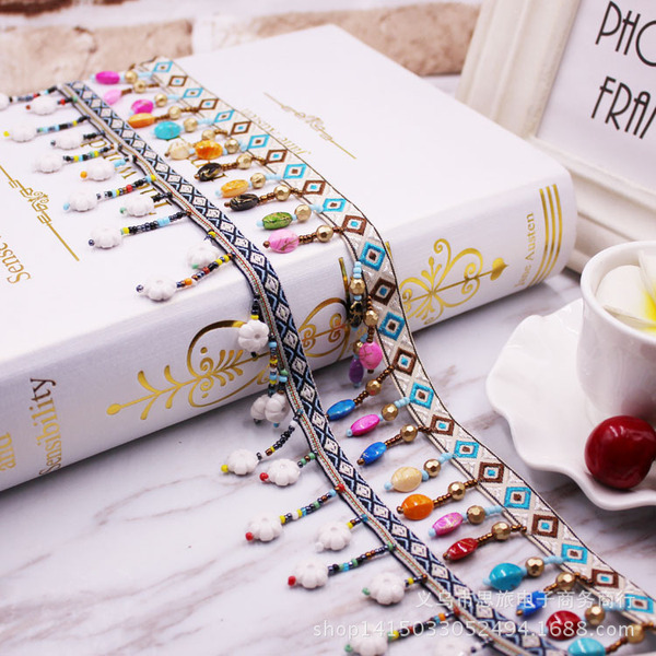 Ethnic scarf with tassels