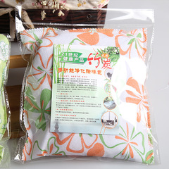 Source bamboo charcoal manufacturer printed non-woven car household bamboo charcoal bag 500g activated carbon packaging repair formaldehyde carbon bag