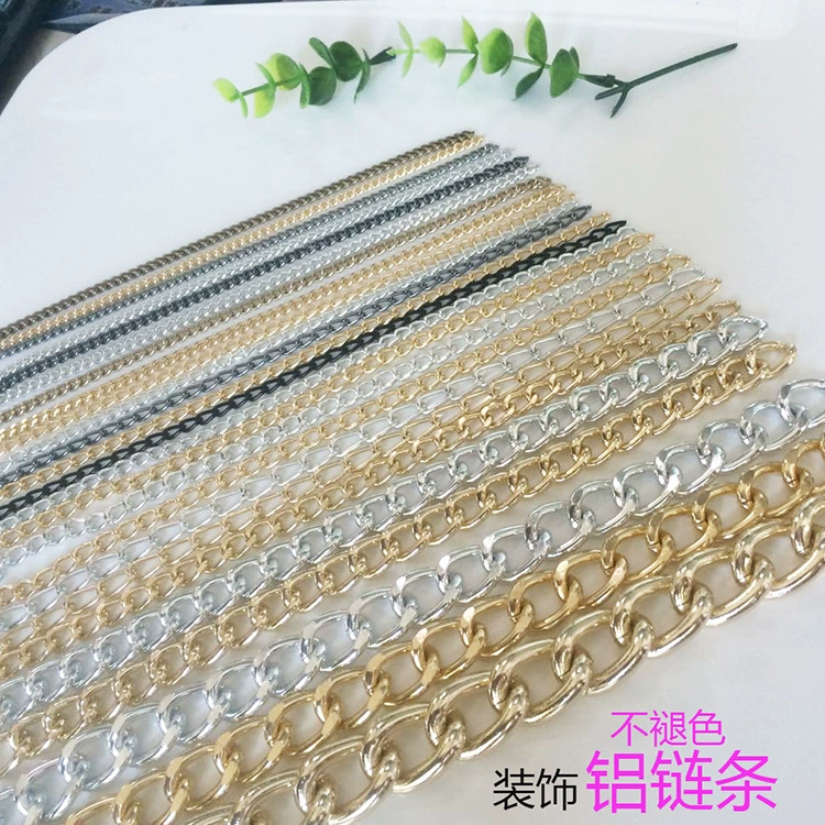 В наличии Прямая поставка Цепочка для украшения интерьера Нержавеющая легкая маленькая металлическая цепочка Аксессуары для одежды DIY Ювелирная цепочка
