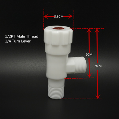 Plastic valves Knob water valve pp Quick opening valve triangle pipeline valve 4 points Plastic Angle valve