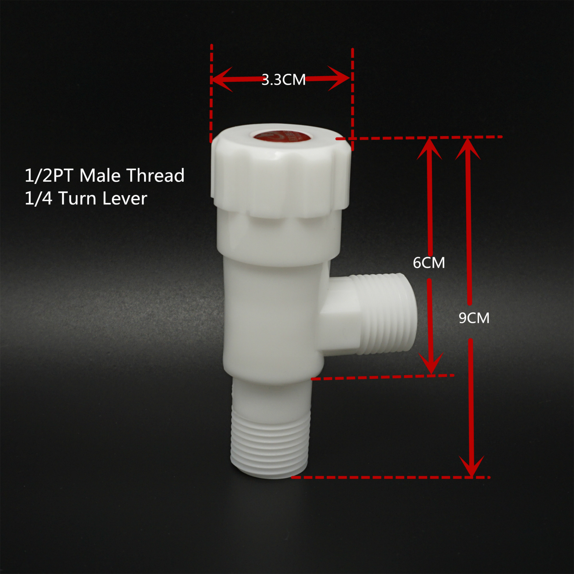 Plastic valves Knob water valve pp Quick opening valve triangle pipeline valve 4 points Plastic Angle valve