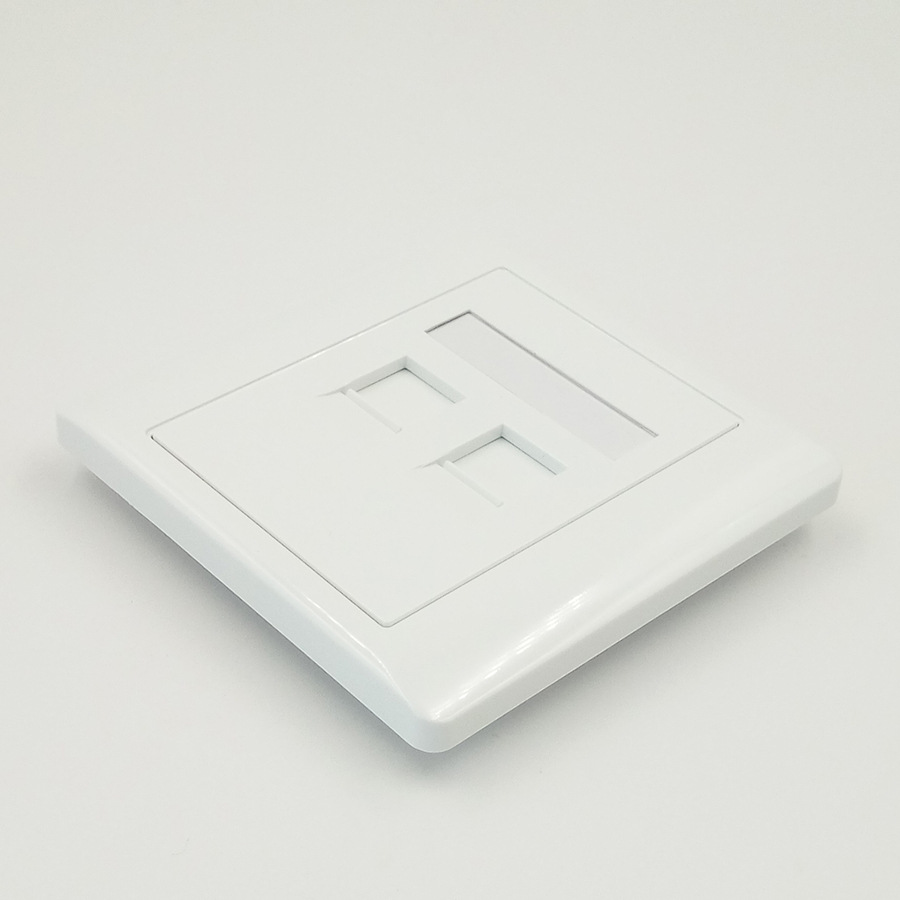 清仓低价处理86型双口带防尘盖标识电话电脑网络信板网线墙壁插座