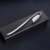 Creative gift Swan neck willow -leaf feather round elliptical metal bookmark