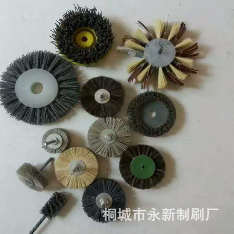 刷业厂家供应雕花打磨抛光清洁毛刷 磨料尼龙丝抛光轮 轮规格多种