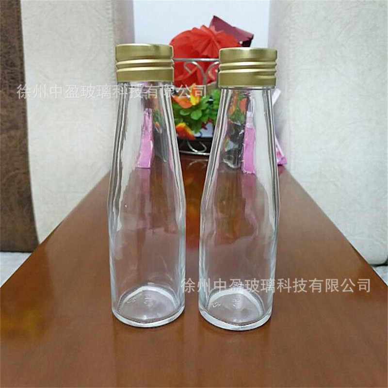 批发玻璃燕窝瓶奶茶密封玻璃瓶果汁瓶铝盖玻璃燕窝瓶现货空瓶分装