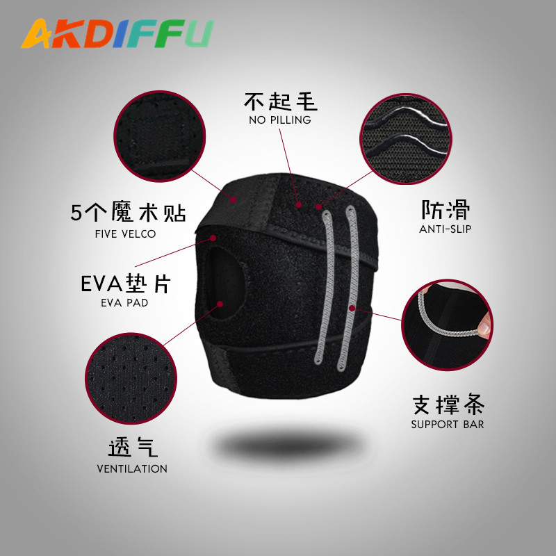 Fábrica al por mayor rodillera protección abierta rótula silicona no fácil deslizarse soporte deportes al aire libre