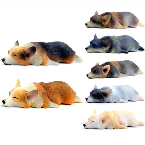 Warm Series Sleepless Series Large Corgi Model Super Cute Shiba Inu Figure Refrigerator Magnet Doll