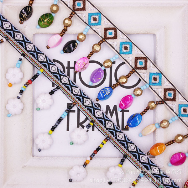 Ethnic scarf with tassels