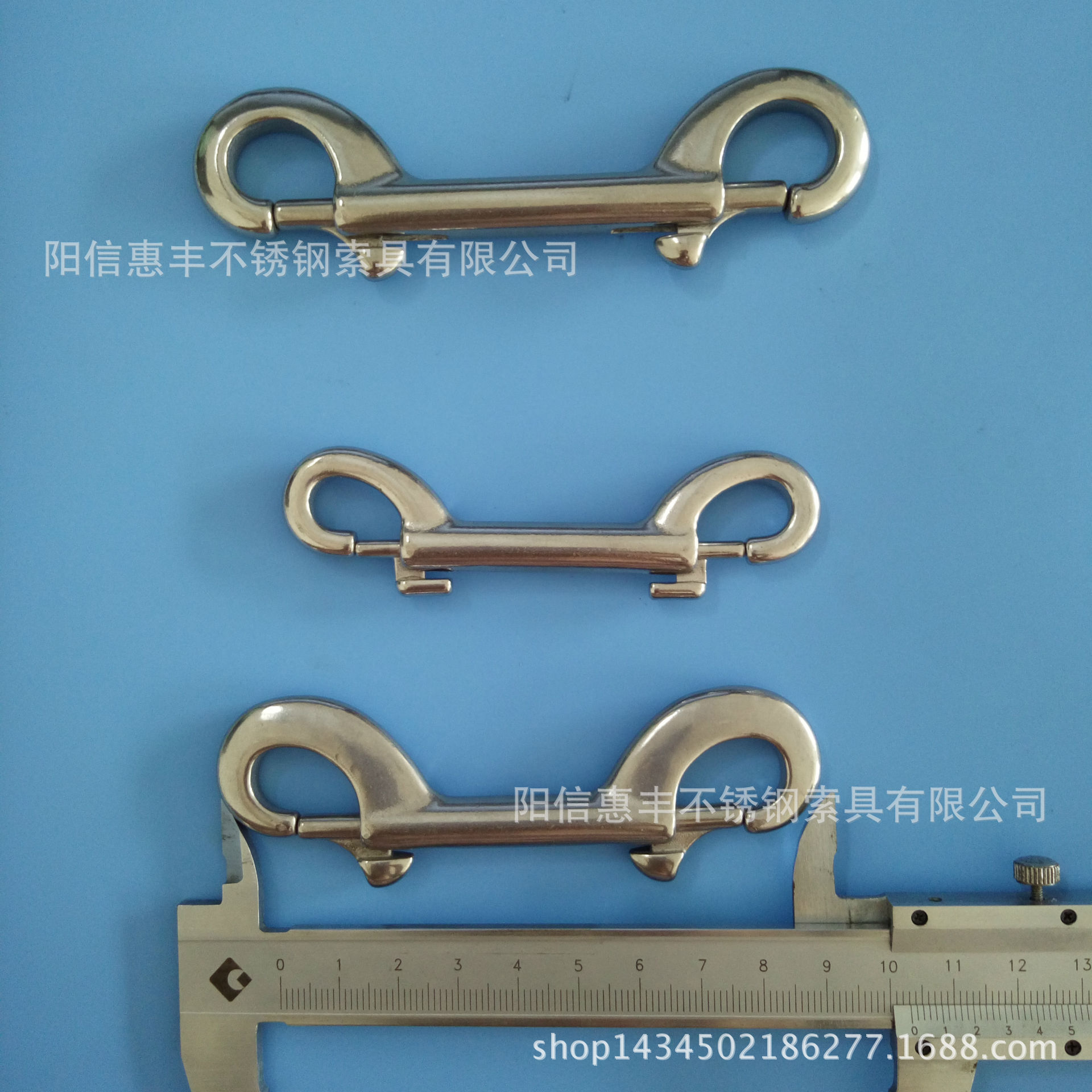 厂家批发不锈钢双头钩 单头B勾 宠物狗扣弹簧钩 潜水电泳发黑