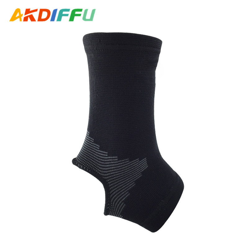 AiKedifei negro de nylon Jacquard de punto de protección del tobillo caliente transpirable protección a prueba de frío fábrica al por mayor