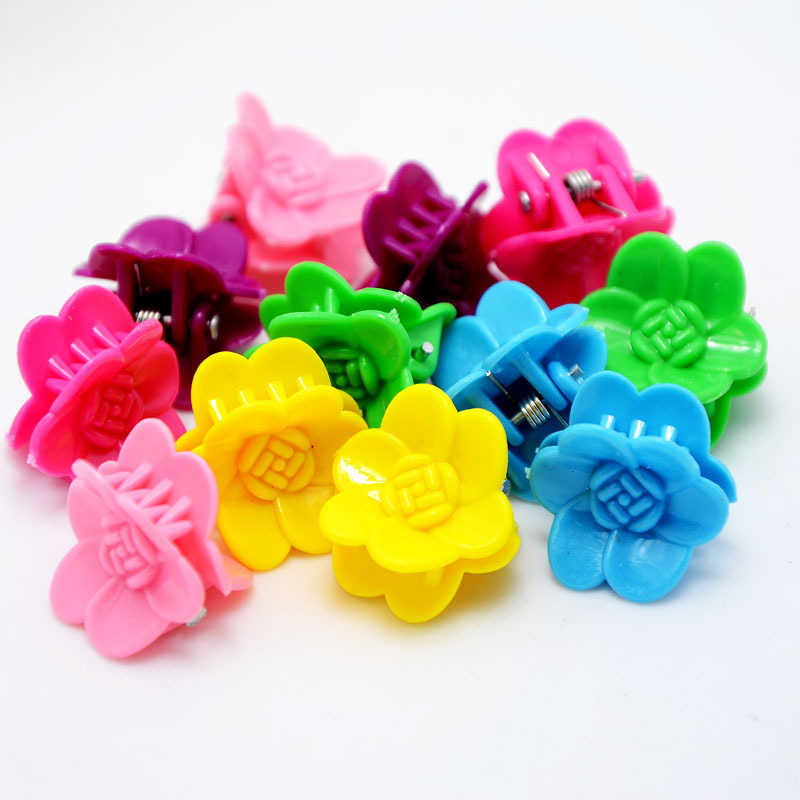 Children's Hair Clips Mixed Colorful Small Plastic Hair Clips Side Clips Affordable Colorfulful Small Claw Clip Top Clips