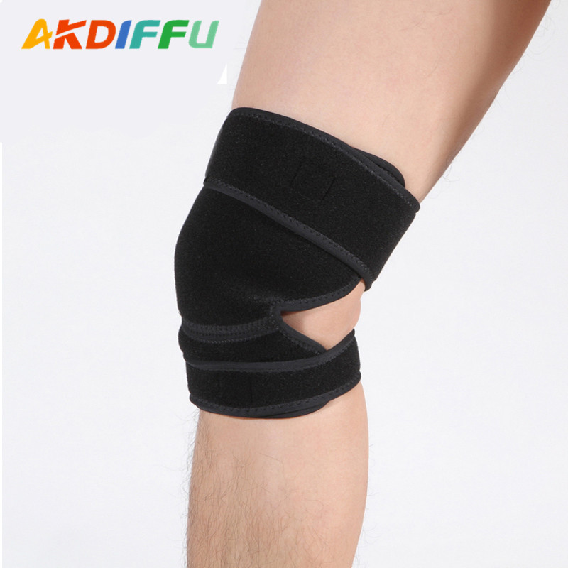 Negro de punto de tela OK deportes rótula cinturón rodillera transpirable deportes al aire libre fábrica por mayor Bádminton