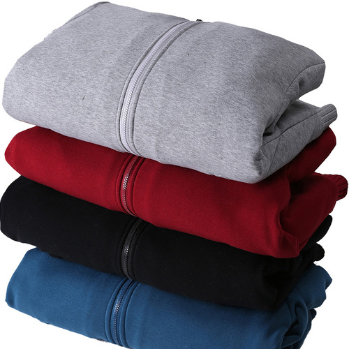 Cross-border exclusive AliExpress men's thermal hoodies Korean style youth men's thick warm plain casual versatile