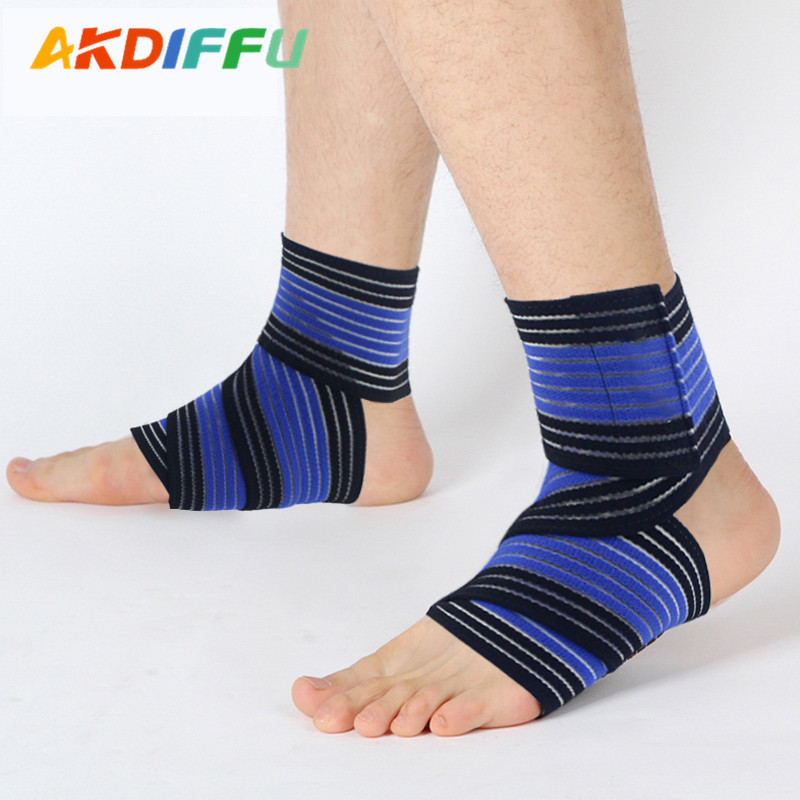 Equipo de Protección deportiva nylon bobinado pescado seda tobillo protección transpirable presión vendaje bádminton tobillo protección tobillo muñeca fábrica al por mayor