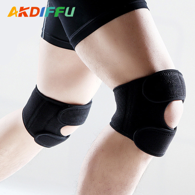 Abierto rótula cinturón deportes rodillera material de buceo malla ajustable neopreno rodillera deportes al aire libre suministros