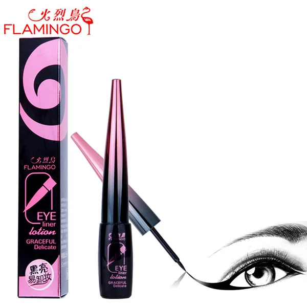 Flamingo Exquisite Soft Eyeliner ins Style Makeup Counter Authentic Hard Head Quick-drying Durable Waterproof Easy Makeup Remover