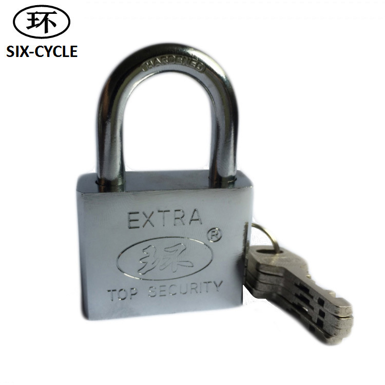 Ring lock industry 50mm imitation stainless steel blade iron padlock chain watch box drawer door lock anti-theft lock wholesale