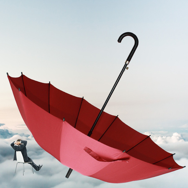 12-bone extended windproof advertising umbrella