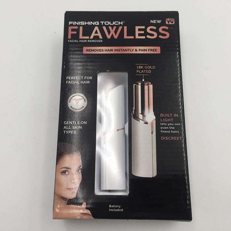 Lipstick Shaver mujer máquina de afeitar eléctrica removedor de pelo chapado en oro depilación