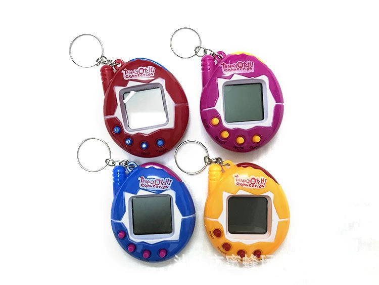 Виртуальный брелок для питомца (Tamagotchi) — мини-игровая консоль, 6×5×2 см, антенна/без антенны, случайный цвет