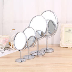 Manufacturer vanity mirror desktop double-sided mirror new stainless steel European high-definition metal vanity mirror vanity mirror wholesale