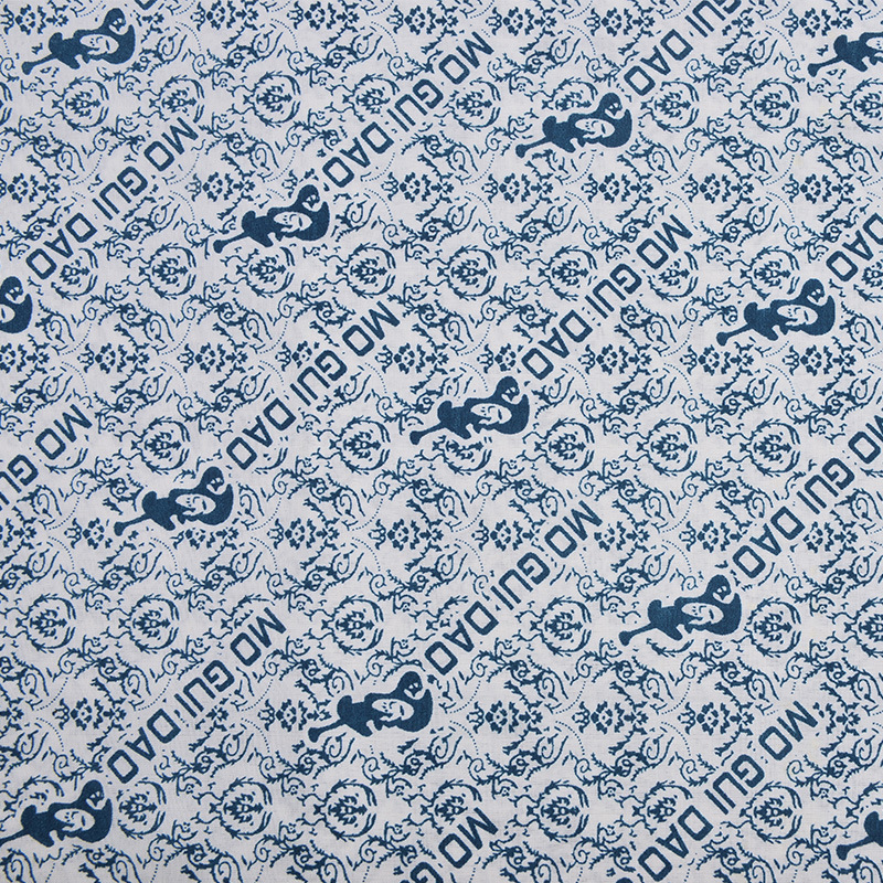 厂家供应涤棉口袋布印花交织棉细纹布春夏印花面料