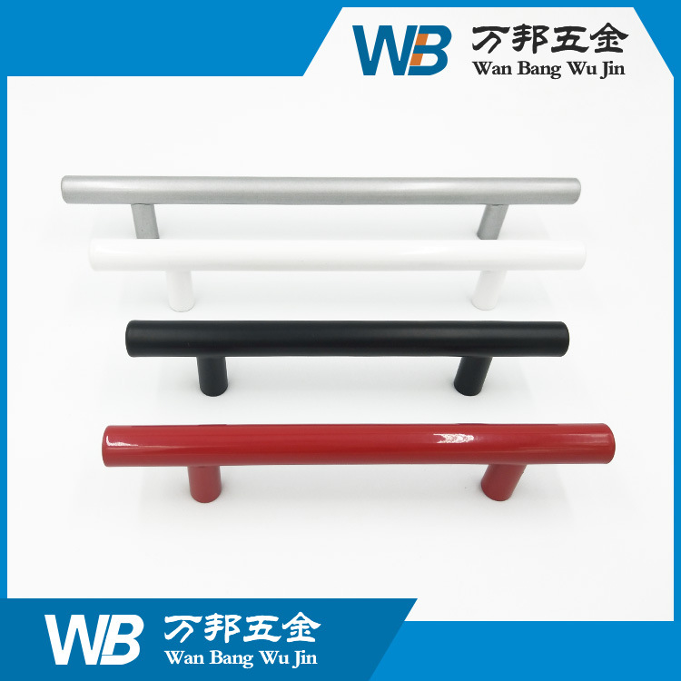 Wholesale stainless steel white black T -shaped cabinet handle