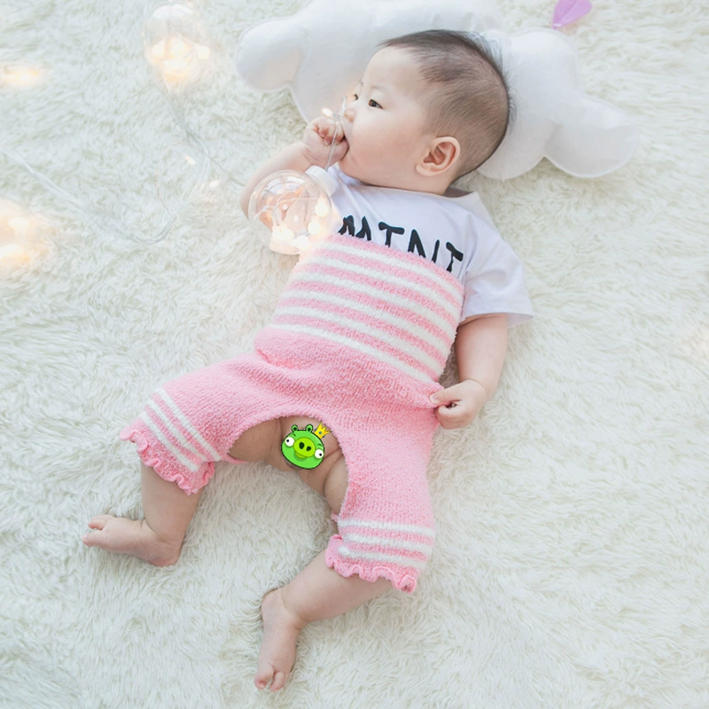 Весенне-осенние теплые детские брюки для защиты живота от пупка брюки с высокой талией и открытым шаговым швом до 3 лет Детские стеганые одеяла для защиты живота оптом