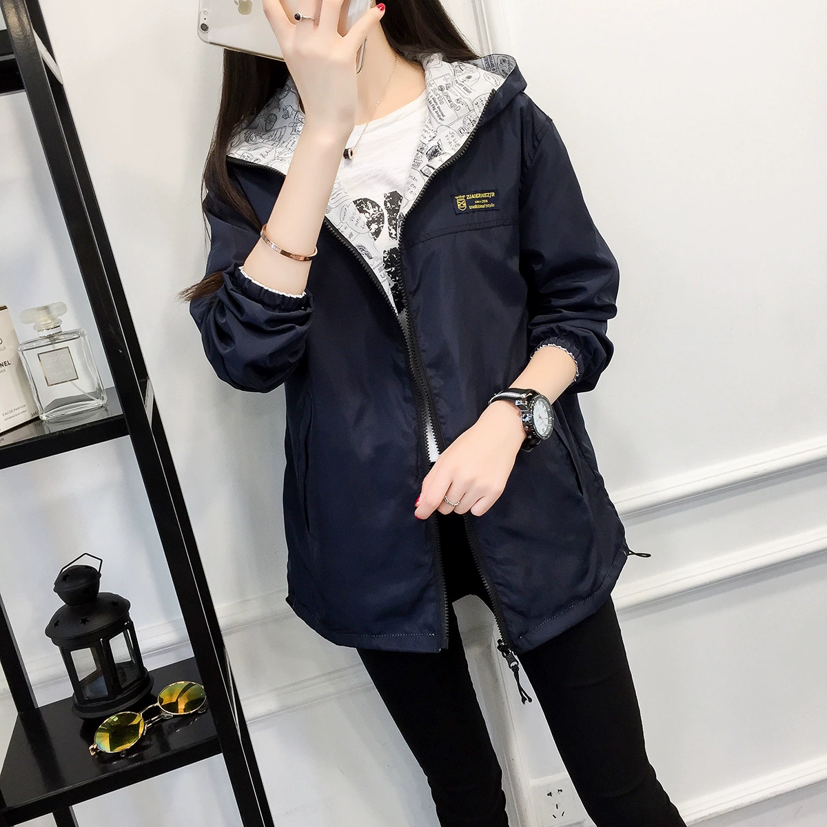 Осеннее trench coat, худи, куртка, корейский стиль