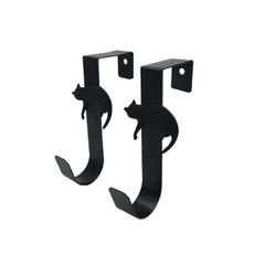 創意家居用品 可愛貓咪門後免釘掛鈎 浴室廚房衣物收納掛鈎