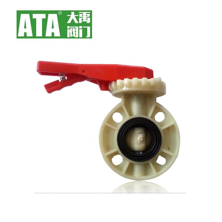 FRPP聚丙烯高温手动蝶阀 D71X-10S EPDM阀座SS304阀杆 DN50