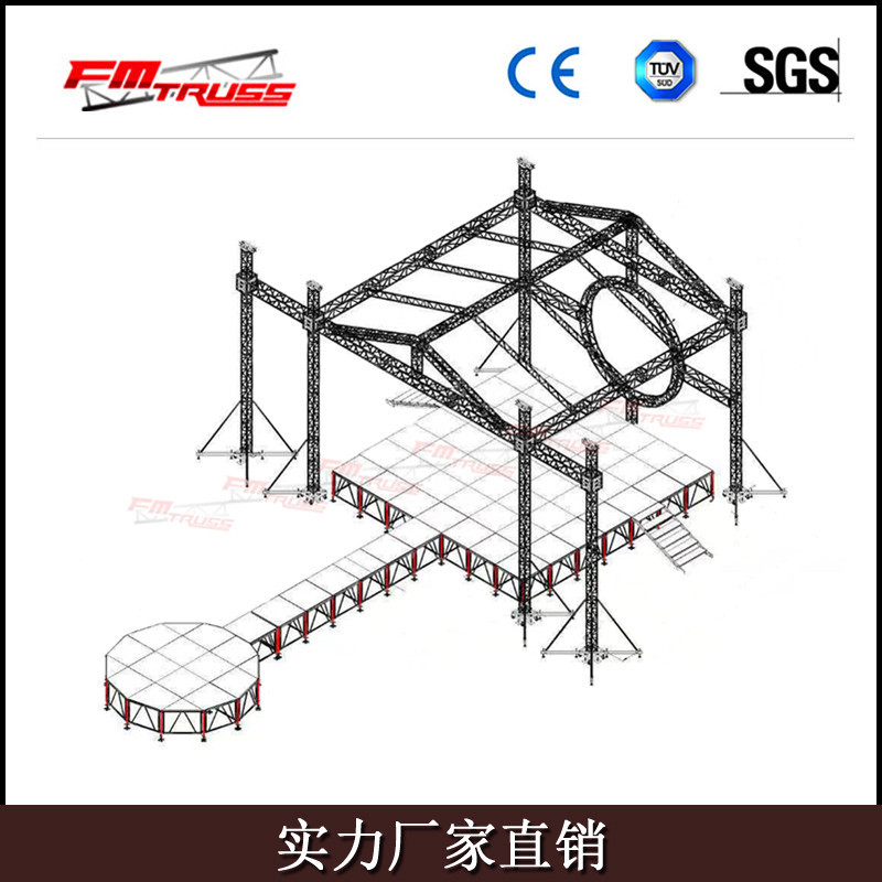 小型演出舞台桁架/铝合金灯光truss架/展览展示婚庆太空架