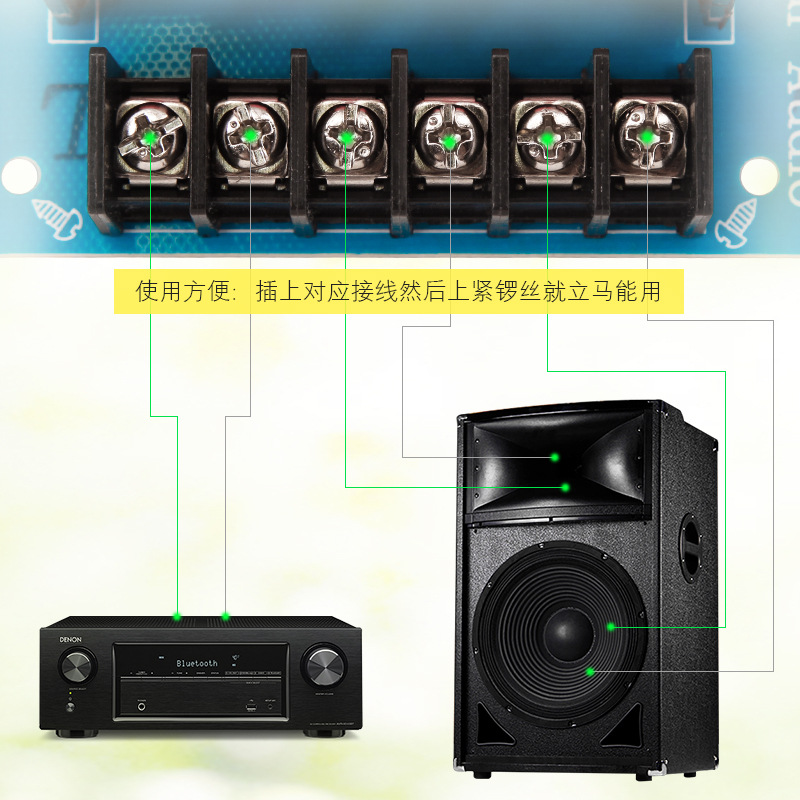 Divisor de frecuencia alta y baja de dos vías HiFi altavoz de alta fidelidad Modificación de actualización Crossover Soldadura Libre de audio Split