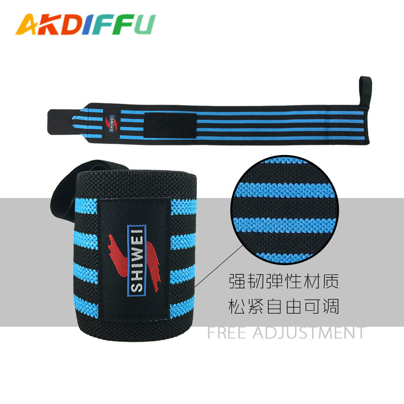 Deportes al aire libre nylon bobinado pulsera tirón duro levantamiento de pesas cuatro rayas protección elástica muñeca fitness levantamiento de pesas pulsera