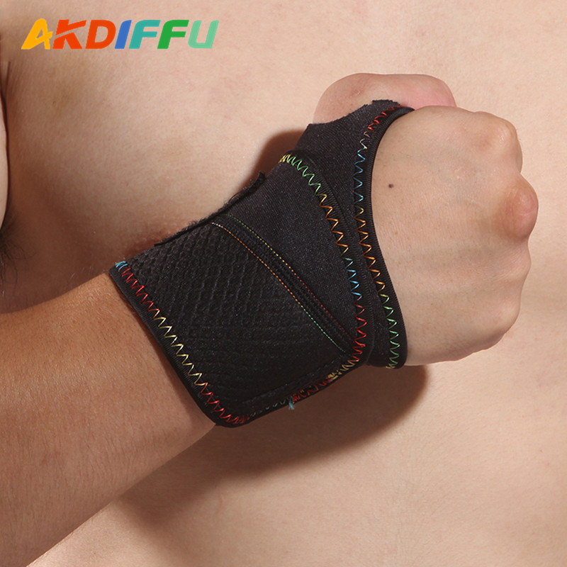 Aikedifei 1001 # línea de color simple muñeca Protector anti-Esguince ciclismo fitness deportes muñeca protector fabricante