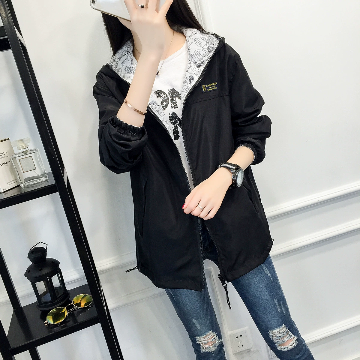 Осеннее trench coat, худи, куртка, корейский стиль