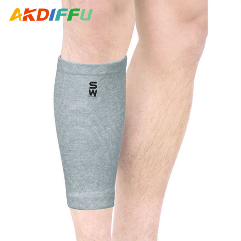 Aikedifei 307 # de carbón de bambú de cuatro lados elástico de punto de protección de la pantorrilla cuerpo que forma a prueba de frío cálido transpirable Danza corriendo