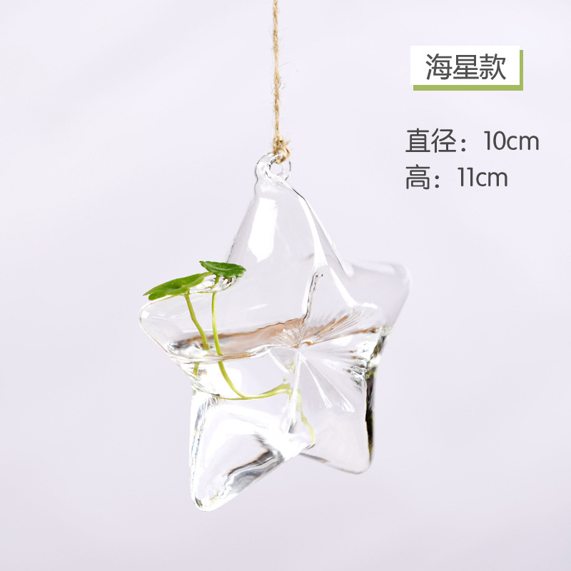 Fábrica directa colgando florero de vidrio transparente simple hidropónico pequeña botella colgante interior jardinería decoración del hogar botella planta