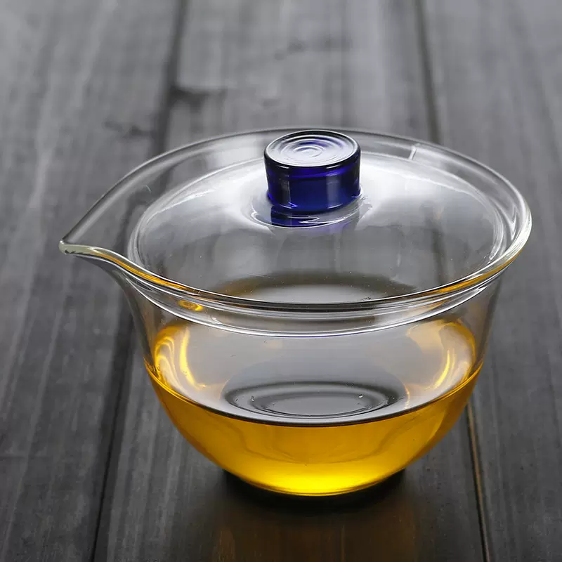 耐热玻璃盖碗三才碗加厚大号纯手工泡茶器茶杯茶壶功夫茶具配件