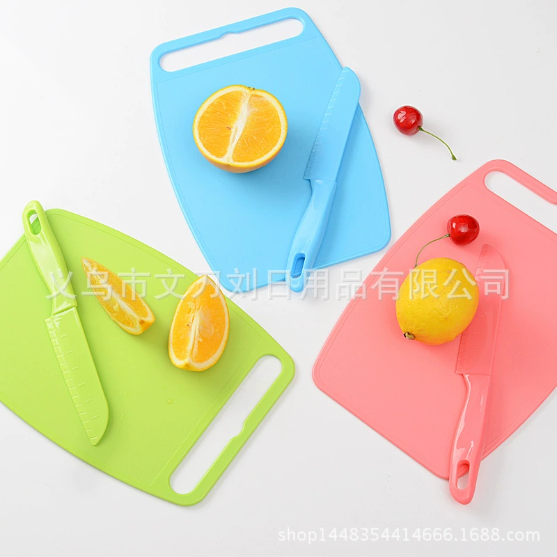 Нож для резки фруктов Детский пластиковый нож Разделочная доска для детского сада Специальная разделочная доска для фруктов Костюм не повреждает руки