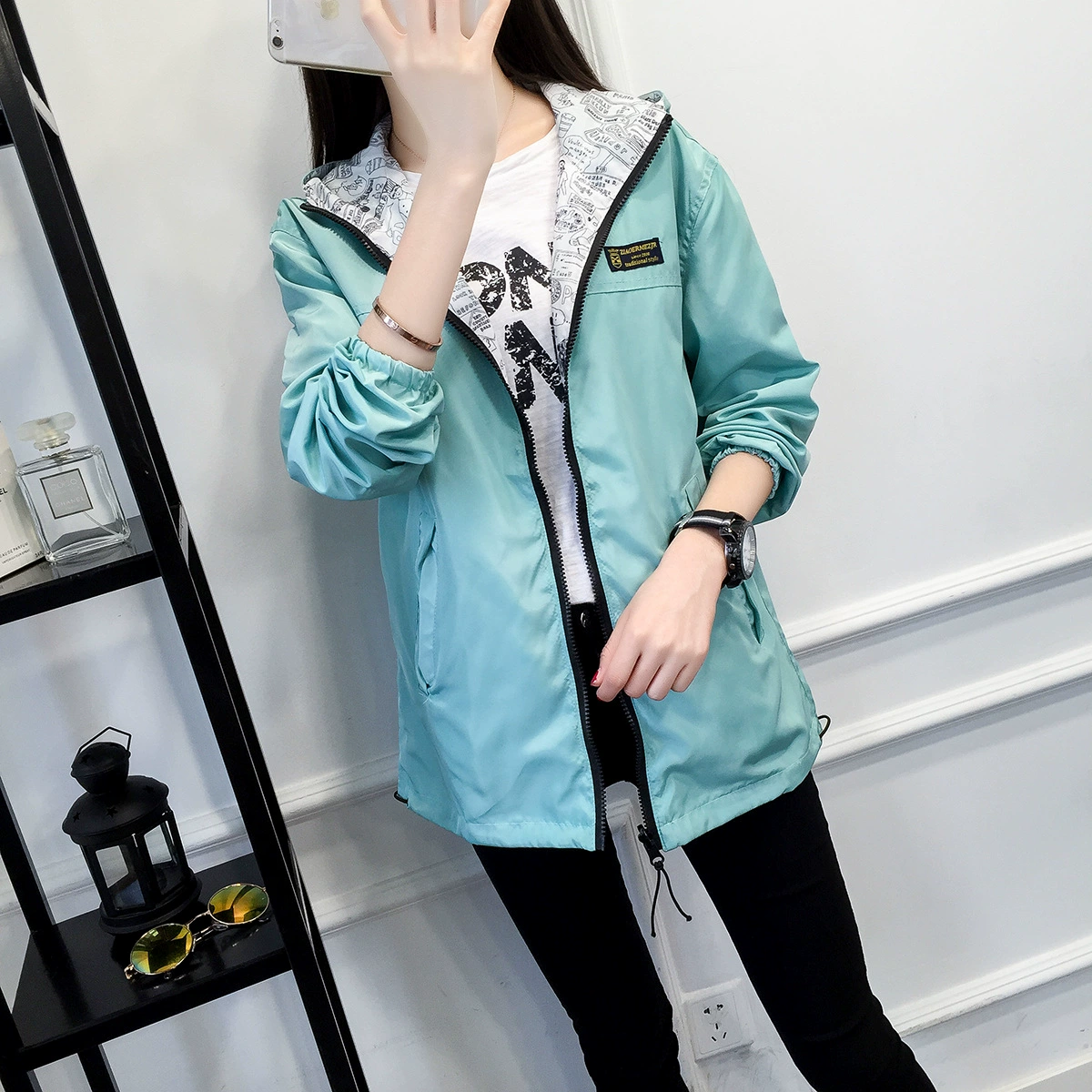 Осеннее trench coat, худи, куртка, корейский стиль