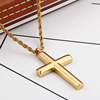 Classic glossy necklace, fashionable pendant stainless steel for beloved suitable for men and women, suitable for import