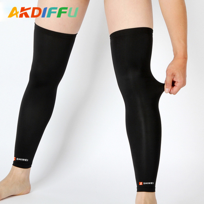 Rodillera delgada lycra elástico pierna pad rodillera calcetines alargados deportes equipo de protección hombres y mujeres transpirable montar image 1