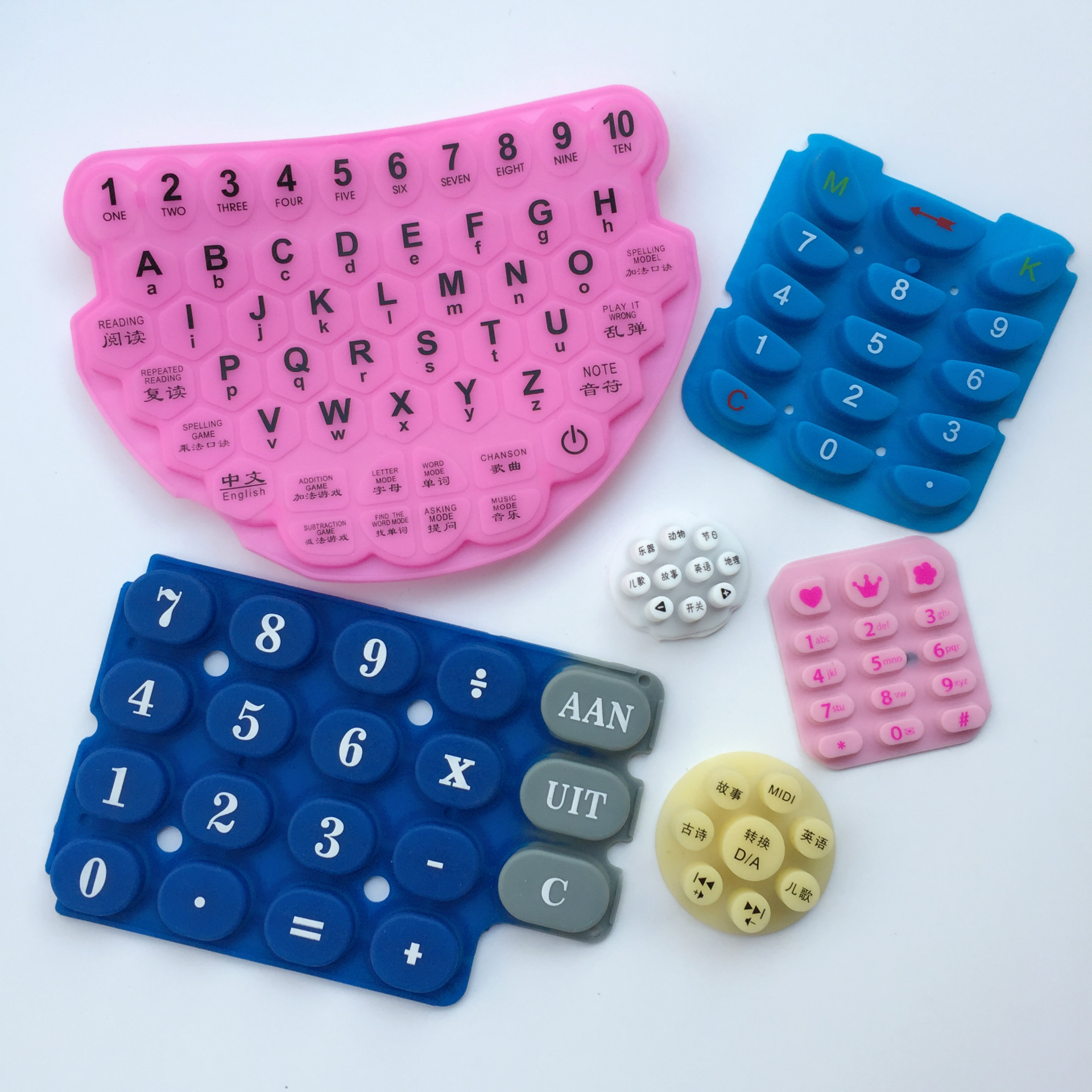 厂家直供硅胶按键计算机故事机导电胶按键电子橡胶导电按钮现货