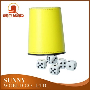 Customized Leather Silent Dice Cup Pu Leather Sieve Cup Multi-Color Silencer Ktv Drinking Game Dice Dice Cup Set