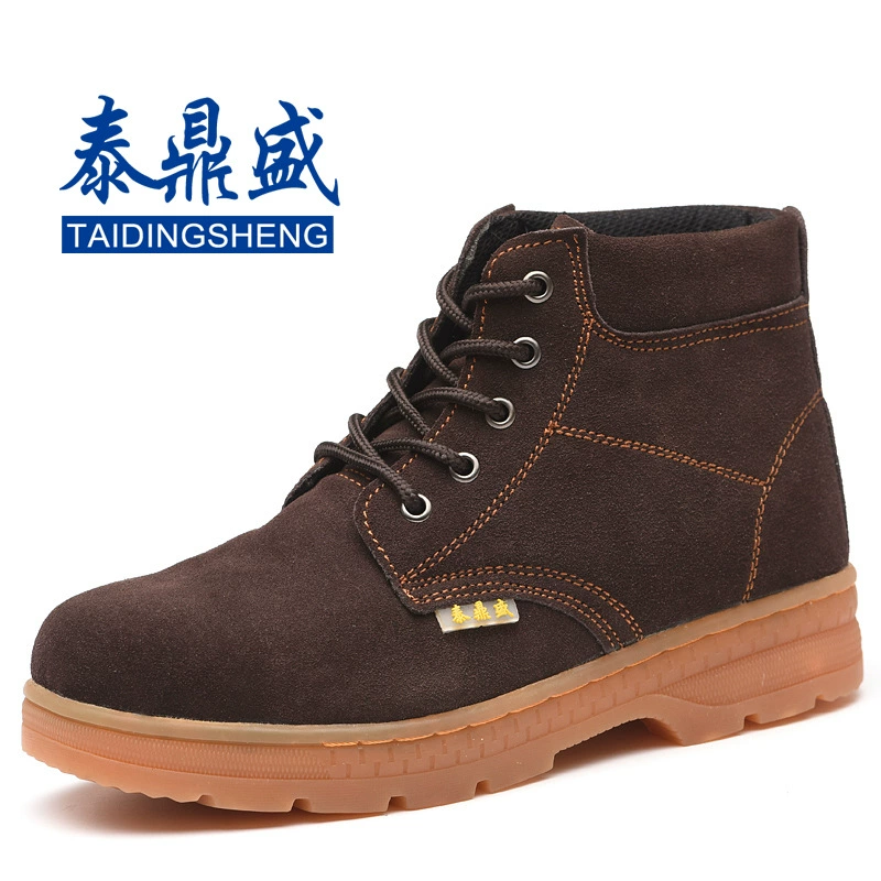 Поставка охраны труда обувь высокая-топ рабочая обувь мужская старая защита строительной площадки обувь сварщика стальным носком анти-разбивать анти-пирсинг оптом