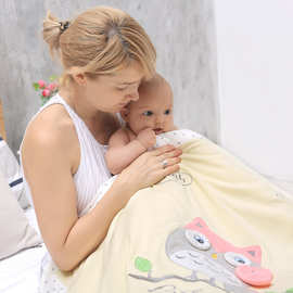 工厂加工一件代发招代理婴儿抱被新生儿包被纯棉加厚襁褓包巾