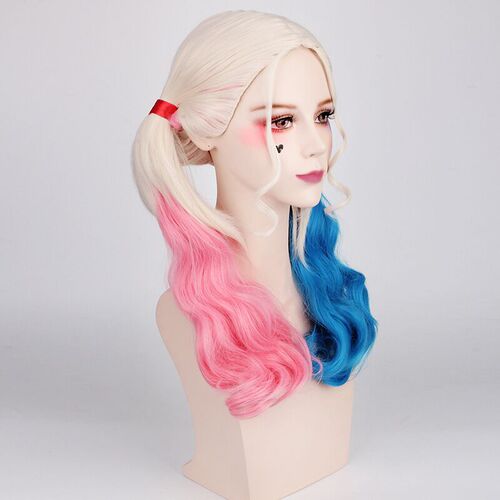 cosplay wig movie Suicide Squad Harleen Quinzel Harley Quinn gradient wig