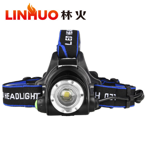 Factory Direct Selling LED Strong Beam Head Lamp T6 Rechargeable Zoom Long Range Head Mount Fishing Headlight Wholesale